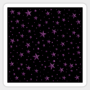 purple stars mask elegant cute star pattern starry facemask design Sticker